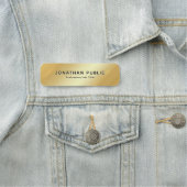 Gepersonaliseerde elegante Faux Gold Metallic look Naamplaatje (In situ)