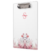 Gepersonaliseerde Elegante Floral minimalistische  Klembord (Links)