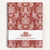 Gepersonaliseerde elegante  Franse Toile Notitieboek (Voorkant)