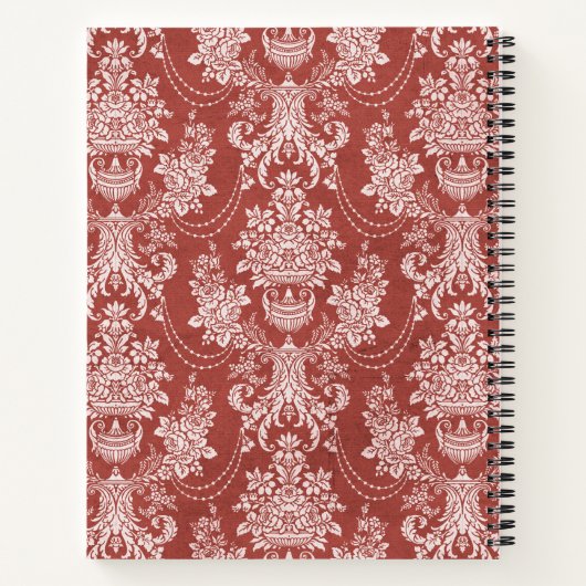 Gepersonaliseerde elegante  Franse Toile Notitieboek (Achterkant)