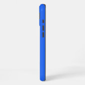 Gepersonaliseerde Elegante Gele Bloem op Royal Blu iPhone Hoesje (Linkerkant)