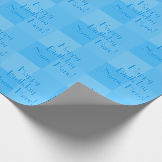 Gepersonaliseerde Elegante Gelukkige Verjaardag Bl Cadeaupapier (Hoek)