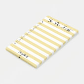 Gepersonaliseerde elegante gestreepte checklist om post-it® notes (Schuin)