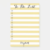 Gepersonaliseerde elegante gestreepte checklist om post-it® notes (Voorkant)