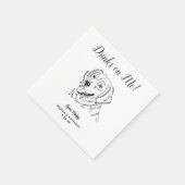 Gepersonaliseerde Elegante Golden Retriever Hond H Servet (Hoek)