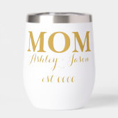 Gepersonaliseerde elegante gouden mama est moederd (Achterkant)