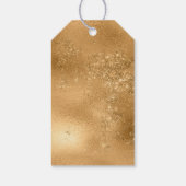 Gepersonaliseerde Elegante Gouden Ster Kerstmis Cadeaulabel (Achterkant)
