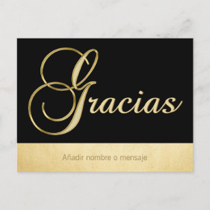 Gepersonaliseerde Elegante Gouden Zwarte Gelegenhe Briefkaart
