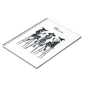 Gepersonaliseerde, elegante heksen wijn avond, mod notitieboek (Linkerzijde)