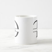 Gepersonaliseerde elegante Initiaal letter D Koffiemok (Center)