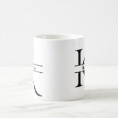 Gepersonaliseerde elegante Initiaal letter K Koffiemok (Center)