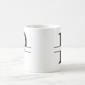 Gepersonaliseerde elegante Initiaal letter P Koffiemok (Center)