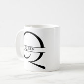 Gepersonaliseerde elegante Initiaal letter Q Koffiemok (Voorkant links)