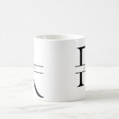 Gepersonaliseerde elegante Initiaal letter R Koffiemok (Center)