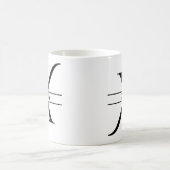 Gepersonaliseerde elegante Initiaal letter X Koffiemok (Center)