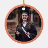 Gepersonaliseerde elegante Keepsake Afstuderen fot Keramisch Ornament (Voorkant)