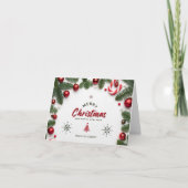 Gepersonaliseerde Elegante Kerst Kaart (Voorkant)