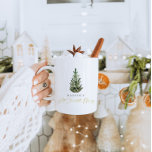 Gepersonaliseerde Elegante Kerstboom Hete Cacao Mo Koffiemok<br><div class="desc">Dit is een moderne minimalistische vakantie mok sjabloon met een prachtige waterverf groenblijvende boom en een elegante kalligrafie lettertype . De kleur van de kerstboom kan niet worden bewerkt en de tekst in het lettertype van de goudkalligrafie kan niet worden bewerkt (maar de kleur kan worden gewijzigd!) // Voor overeenkomende...</div>