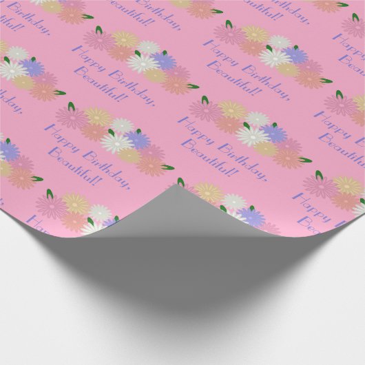 Gepersonaliseerde Elegante Kleurrijke Daisy Bloeme Cadeaupapier