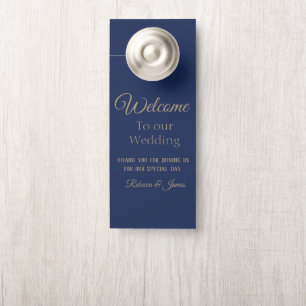 Gepersonaliseerde Elegante Marine Huwelijk Welkom Deurhanger