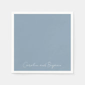 Gepersonaliseerde Elegante minimalistische bruilof Servet (Voorkant)