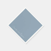 Gepersonaliseerde Elegante minimalistische bruilof Servet (Hoek)