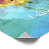 Gepersonaliseerde elegante moderne bloemsamenstell poster (Hoek)