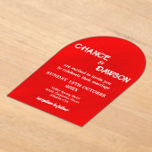 Gepersonaliseerde elegante & moderne bruiloft acryl uitnodigingen (Laagn)