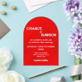 Gepersonaliseerde elegante & moderne bruiloft acryl uitnodigingen (Insitu (Huwelijk))