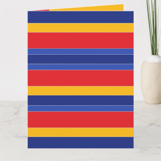 Gepersonaliseerde elegante, moderne kleurrijke str kaart (Voorkant)