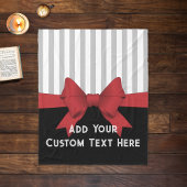 Gepersonaliseerde elegante moderne rode lint en st fleece deken