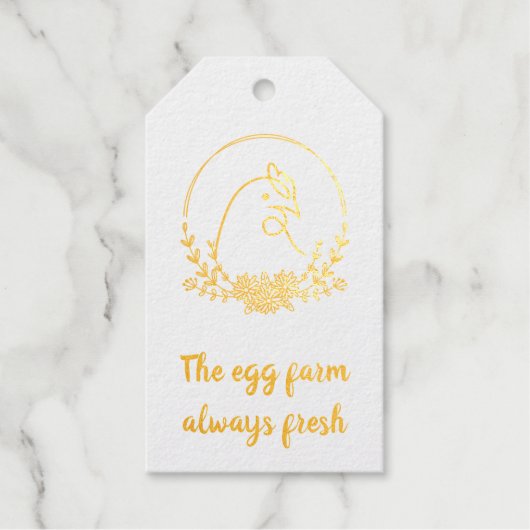 Gepersonaliseerde Elegante Monogram Eieren boerder Cadeaulabels (Voorkant)