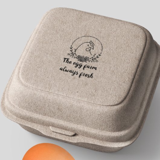 Gepersonaliseerde Elegante Monogram Eieren boerder Rubberstempel