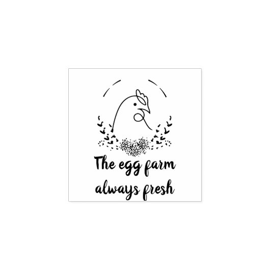 Gepersonaliseerde Elegante Monogram Eieren boerder Rubberstempel (Afrduk)