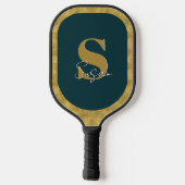 Gepersonaliseerde elegante monogram scriptnaam pickleball paddle (Achterkant)