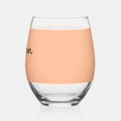 Gepersonaliseerde Elegante Monogrammed Bruiloft Br Wijnglas Zonder Voet (Links)