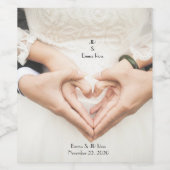 Gepersonaliseerde elegante naam datum bruiloft wij wijn etiket (Enkel label)