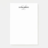 Gepersonaliseerde elegante naam monogram Post-it®  Notes (Voorkant)
