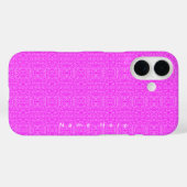 Gepersonaliseerde elegante naam op Boho Hot Pink P Case-Mate iPhone Case (Achterkant (horizontaal))
