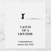 Gepersonaliseerde, elegante nautische geschenk wij wijn etiket (Enkel label)