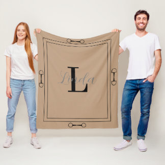 Gepersonaliseerde elegante paardenliefhebber fleec fleece deken