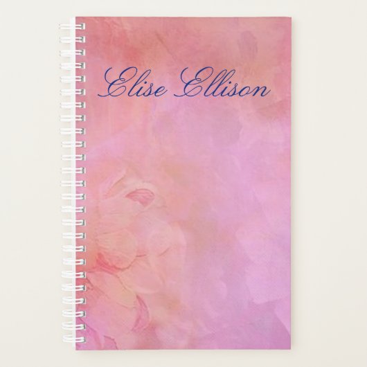 Gepersonaliseerde elegante pastel planner (Voorkant)