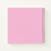 Gepersonaliseerde Elegante Pastel Stripes Hart op Notitieboek (Achterkant)