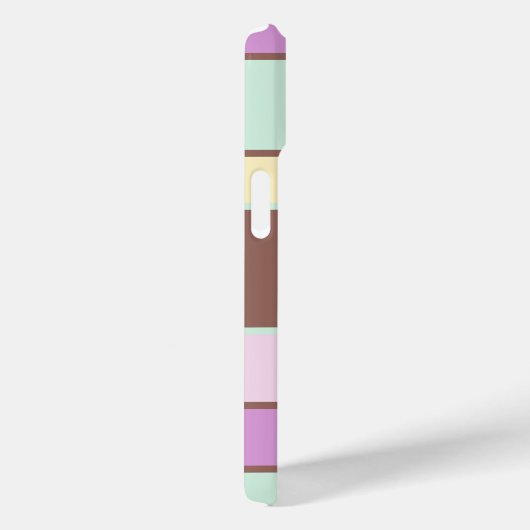 Gepersonaliseerde elegante pastelstrepen Case-Mate iPhone case (Achterkant / Rechts)