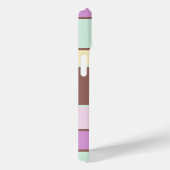 Gepersonaliseerde elegante pastelstrepen, roze har Case-Mate iPhone case (Achterkant / Rechts)