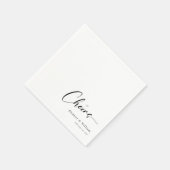 Gepersonaliseerde elegante proost Hand-Lettering b Servet (Hoek)