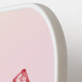 Gepersonaliseerde Elegante Roze Bow Chinoiserie Pickleball Paddle (Links Detail)