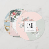 Gepersonaliseerde Elegante Rustieke Moderne Huweli Kaart (Voorkant / Achterkant)