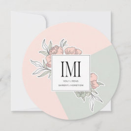 Gepersonaliseerde Elegante Rustieke Moderne Huweli Kaart