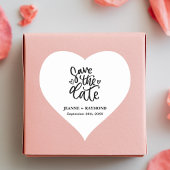 Gepersonaliseerde Elegante schone bruiloft Bewaar Hart Sticker